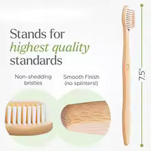 KOTNX Bamboo Toothbrush Set – Eco-Friendly, Family Pack of 10, Soft BPA-Free Bristles, Sustainable & Compostable