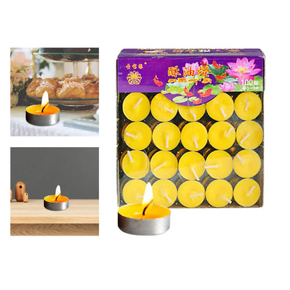 Unscented yellow and red Candles