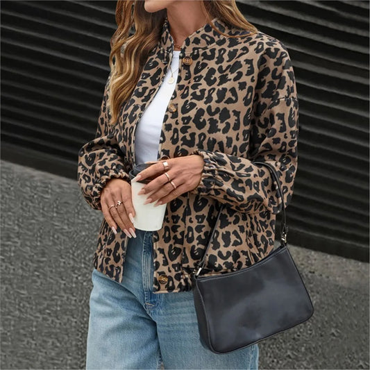 Leopard Print Coat For Women